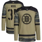 Adidas Andy Moog Boston Bruins Youth Authentic Military Appreciation Practice Jersey - Camo