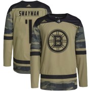 Adidas Jeremy Swayman Boston Bruins Youth Authentic Military Appreciation Practice Jersey - Camo