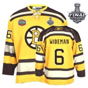 Reebok EDGE Dennis Wideman Boston Bruins Authentic Winter Classic with Stanley Cup Finals Jersey - Yellow