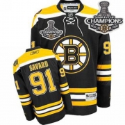 Reebok EDGE Marc Savard Boston Bruins Home Authentic With Stanley Cup Champions Jersey - Black