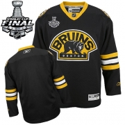 Reebok EDGE Blank Boston Bruins Third Authentic with Stanley Cup Finals Jersey - Black