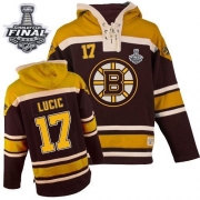 Milan Lucic Boston Bruins Old Time Hockey Sawyer Hooded Sweatshirt Authentic with Stanley Cup Finals Jersey - Black