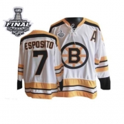 CCM Phil Esposito Boston Bruins Authentic Throwback with Stanley Cup Finals Jersey - White