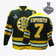 CCM Phil Esposito Boston Bruins Home Authentic Throwback with Stanley Cup Finals Jersey - Black