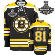 Reebok Phil Kessel Boston Bruins Home Premier With Stanley Cup Champions Jersey - Black