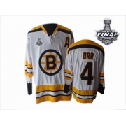 CCM Bobby Orr Boston Bruins Authentic Throwback with Stanley Cup Finals Jersey - White