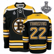 Reebok EDGE Shawn Thornton Boston Bruins Home Authentic with Stanley Cup Finals Jersey - Black