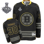 Reebok EDGE Tim Thomas Boston Bruins Authentic with Stanley Cup Finals Jersey - Black Ice