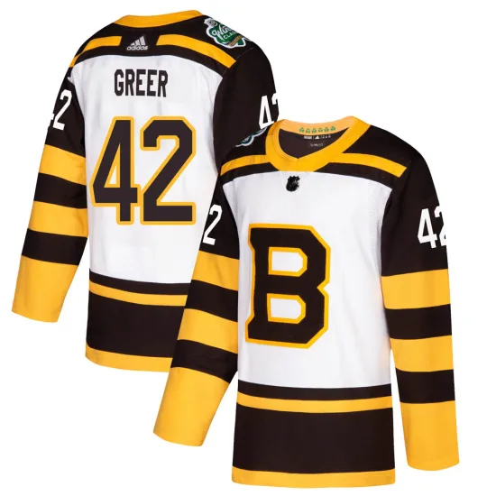 Adidas A.J. Greer Boston Bruins Youth Authentic 2019 Winter Classic Jersey - White