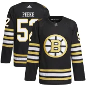 Adidas Andrew Peeke Boston Bruins Youth Authentic 100th Anniversary Primegreen Jersey - Black