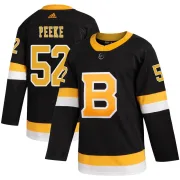 Adidas Andrew Peeke Boston Bruins Youth Authentic Alternate Jersey - Black