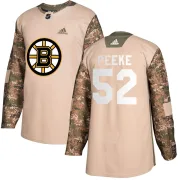 Adidas Andrew Peeke Boston Bruins Youth Authentic Veterans Day Practice Jersey - Camo
