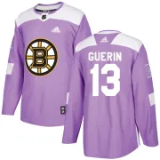 Adidas Bill Guerin Boston Bruins Men's Authentic Fights Cancer Practice Jersey - Purple