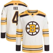 Adidas Bobby Orr Boston Bruins Men's Authentic 100th Anniversary Primegreen Jersey - Cream
