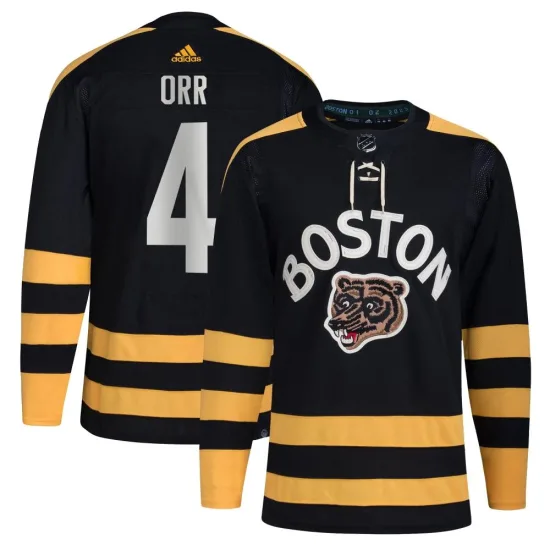 Adidas Bobby Orr Boston Bruins Youth Authentic 2023 Winter Classic Jersey - Black