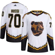 Adidas Brandon Bussi Boston Bruins Men's Authentic Reverse Retro 2.0 Jersey - White