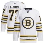Adidas Brett Harrison Boston Bruins Men's Authentic 100th Anniversary Primegreen Jersey - White