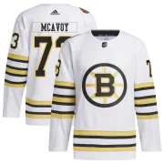 Adidas Charlie McAvoy Boston Bruins Men's Authentic 100th Anniversary Primegreen Jersey - White