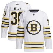 Adidas Chris Nilan Boston Bruins Men's Authentic 100th Anniversary Primegreen Jersey - White