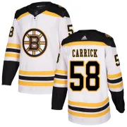 Adidas Connor Carrick Boston Bruins Youth Authentic Away Jersey - White