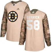 Adidas Connor Carrick Boston Bruins Youth Authentic Veterans Day Practice Jersey - Camo
