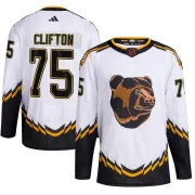 Adidas Connor Clifton Boston Bruins Youth Authentic Reverse Retro 2.0 Jersey - White