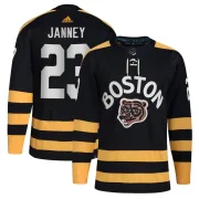 Adidas Craig Janney Boston Bruins Youth Authentic 2023 Winter Classic Jersey - Black