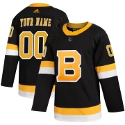Adidas Custom Boston Bruins Men's Authentic Custom Alternate Jersey - Black