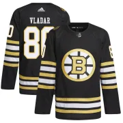 Adidas Daniel Vladar Boston Bruins Men's Authentic 100th Anniversary Primegreen Jersey - Black