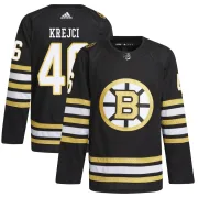 Adidas David Krejci Boston Bruins Youth Authentic 100th Anniversary Primegreen Jersey - Black