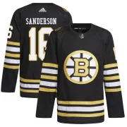 Adidas Derek Sanderson Boston Bruins Youth Authentic 100th Anniversary Primegreen Jersey - Black