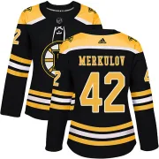 Adidas Georgii Merkulov Boston Bruins Women's Authentic Home Jersey - Black