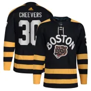 Adidas Gerry Cheevers Boston Bruins Youth Authentic 2023 Winter Classic Jersey - Black