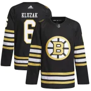 Adidas Gord Kluzak Boston Bruins Youth Authentic 100th Anniversary Primegreen Jersey - Black