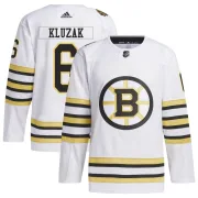 Adidas Gord Kluzak Boston Bruins Youth Authentic 100th Anniversary Primegreen Jersey - White