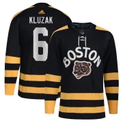 Adidas Gord Kluzak Boston Bruins Youth Authentic 2023 Winter Classic Jersey - Black