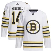 Adidas Ian Mitchell Boston Bruins Youth Authentic 100th Anniversary Primegreen Jersey - White