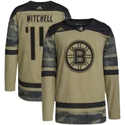 Adidas Ian Mitchell Boston Bruins Youth Authentic Military Appreciation Practice Jersey - Camo
