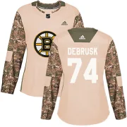 Adidas Jake DeBrusk Boston Bruins Women's Authentic Veterans Day Practice Jersey - Camo