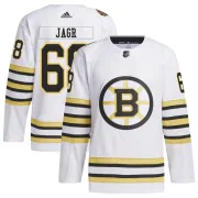 Adidas Jaromir Jagr Boston Bruins Youth Authentic 100th Anniversary Primegreen Jersey - White