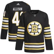 Adidas Jason Allison Boston Bruins Men's Authentic 100th Anniversary Primegreen Jersey - Black