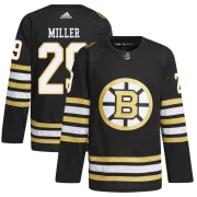 Adidas Jay Miller Boston Bruins Youth Authentic 100th Anniversary Primegreen Jersey - Black