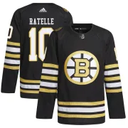 Adidas Jean Ratelle Boston Bruins Youth Authentic 100th Anniversary Primegreen Jersey - Black