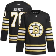 Adidas Jesper Boqvist Boston Bruins Men's Authentic 100th Anniversary Primegreen Jersey - Black