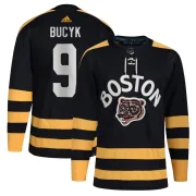 Adidas Johnny Bucyk Boston Bruins Men's Authentic 2023 Winter Classic Jersey - Black