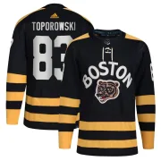 Adidas Luke Toporowski Boston Bruins Men's Authentic 2023 Winter Classic Jersey - Black