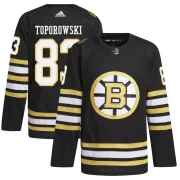 Adidas Luke Toporowski Boston Bruins Youth Authentic 100th Anniversary Primegreen Jersey - Black