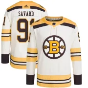 Adidas Marc Savard Boston Bruins Men's Authentic 100th Anniversary Primegreen Jersey - Cream