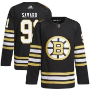 Adidas Marc Savard Boston Bruins Youth Authentic 100th Anniversary Primegreen Jersey - Black