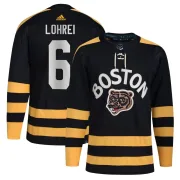 Adidas Mason Lohrei Boston Bruins Youth Authentic 2023 Winter Classic Jersey - Black